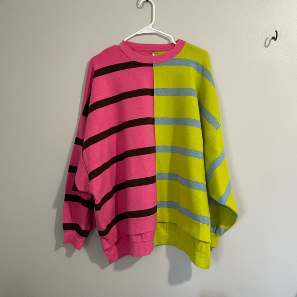 Free People Uptown Stripe Pullover - Small NWOT - Picture 2 of 3